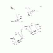 Схема вузла: Підніжки для Kawasaki KMX125