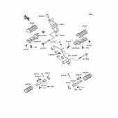 Схема вузла: Підніжки для Kawasaki VN400 Vulcan II
