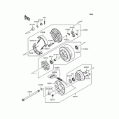 Схема вузла: Заднє колесо & Привідний ланцюг для Kawasaki BN125 Eliminator