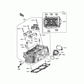 Схема вузла: Головка циліндра для Kawasaki EN650 Vulcan S