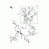 Схема узла: Передний тормозной цилиндр для Kawasaki KLE250 Anhelo
