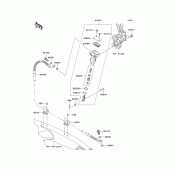 Схема вузла: Задній гальмівний циліндр Kawasaki KX450 KX450F