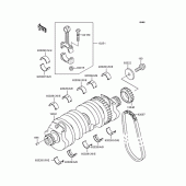 Схема вузла: Колінчастий вал для Kawasaki ZR1100 ZRX1100-II