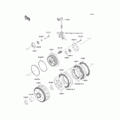 Схема узла: Сцепление для Kawasaki KLX250 KLX250