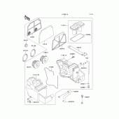 Схема узла: Воздушный фильтр для Kawasaki EX250 Ninja 250