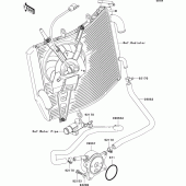 Схема вузла: Олійний охолоджувач для Kawasaki ZX636 Ninja ZX-6R