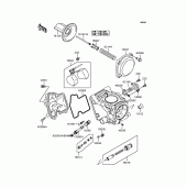 Схема вузла: Комплектуючі карбюратора (VN250-A1/A2) для Kawasaki VN250 Eliminator 250V