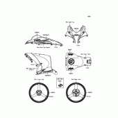 Схема вузла: Decals(Gray) для Kawasaki ZX1000 Ninja ZX-10R ABS