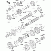 Схема вузла: Трансмісія для Kawasaki ZX600 Ninja ZX-6RR