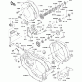 Схема вузла: Engine cover(s)(1/2) для Kawasaki KX125