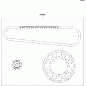 Схема вузла: Chain kit для Kawasaki KLE500
