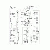 Схема вузла: Передня вилка(1/2) для Kawasaki VN900 VN900 Classic