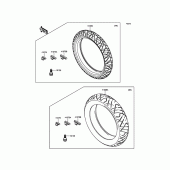 Схема узла: Шины для Kawasaki EX300 Ninja 300