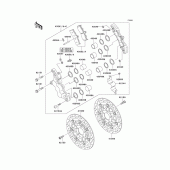 Схема вузла: Переднє гальмо для Kawasaki ZX600 Ninja ZX-6R