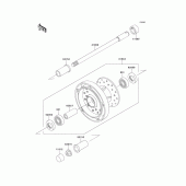 Схема узла: Ступица переднего колеса для Kawasaki VN900 VN900 Classic