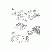 Схема вузла: Система впуску для Kawasaki EX250 Ninja 250