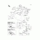 Схема вузла: Fuel tank(1/3)(vn800-b8/b9) для Kawasaki VN800 Vulcan 800 Classic