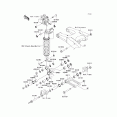 Схема узла: Подвеска для Kawasaki KX250/ KX252 KX250F