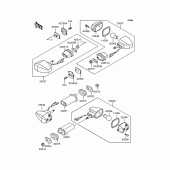 Схема узла: Поворотники для Kawasaki ZX750 Ninja ZX-7RR