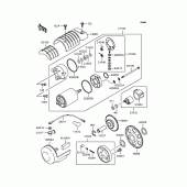 Схема вузла: Стартер електричний & Заженуть стартер для Kawasaki ZR400 Zephyr X