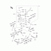 Схема вузла: Передній гальмівний циліндр для Kawasaki VN1500 Vulcan 1500 Nomad Fi