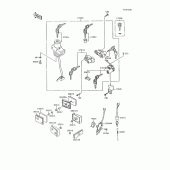Схема вузла: Ignition switch/locks/reflectors для Kawasaki ZX600 GPX600R