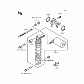 Схема вузла: Амортизатор задній для Kawasaki ZX400 ZXR400R