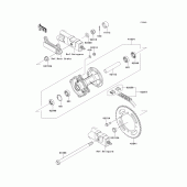 Схема узла: Ступица заднего колеса для Kawasaki KLX125 KLX125