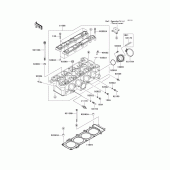 Схема узла: Головка цилиндра для Kawasaki ZX900 Ninja ZX-9R