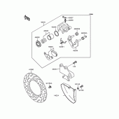 Схема вузла: Заднє гальмо для Kawasaki KLE400