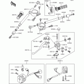 Схема вузла: Кермо & Пульт управління рульовим для Kawasaki ZX600 Ninja ZX-6R