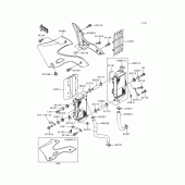 Схема узла: Радиатор для Kawasaki KX250/ KX252 KX250