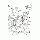 Схема узла: Радиатор для Kawasaki KLX300R