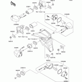 Схема вузла: Поворотники для Kawasaki ZR1000 Z1000