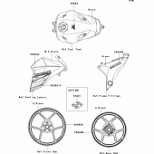 Схема узла: Decals(green) для Kawasaki ZR800 Z800