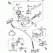 Схема узла: Передний тормозной цилиндр для Kawasaki VN1500 VN-15 SE