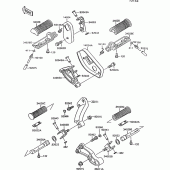 Схема вузла: Підніжки для Kawasaki VN1500 VN-15