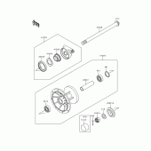 Схема узла: Ступица переднего колеса для Kawasaki KL650 KLR650
