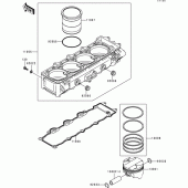 Схема узла: Цилиндр & Поршень для Kawasaki ZX900 Ninja ZX-9R