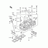 Схема вузла: Головка циліндра для Kawasaki ZR1100 Zephyr 1100