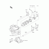 Схема вузла: Gear change drum/shift fork(s) для Kawasaki ZR1000 Z1000