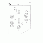 Схема вузла: Амортизатор для Kawasaki KL650 KLR650