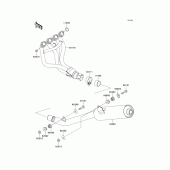 Схема вузла: Вихлопна система для Kawasaki ZX900 Ninja ZX-9R