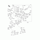 Схема вузла: Передній гальмівний циліндр Kawasaki ZX750 Ninja ZX-7