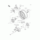 Схема узла: Заднее колесо & Приводная цепь (caf-cdf) для Kawasaki ZG1400 Concours 14 ABS
