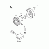 Схема вузла: Генератор для Kawasaki VN250 Eliminator 250V