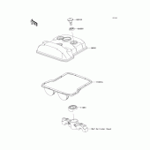 Схема вузла: Клапанна кришка Kawasaki KX450 KX450F