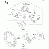 Схема узла: Задний тормоз для Kawasaki EX650 Ninja 650