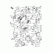 Схема вузла: Радіатор для Kawasaki ZR400 ZRX