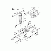 Схема узла: Подвеска/задний амортизатор для Kawasaki ZR800 Z800 ABS
